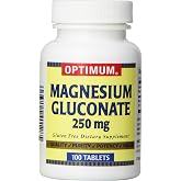 Optimum Magnesium Gluconate Tablets, 250 Mg, 100 Count