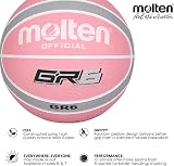 Molten BGR6-WPS Premium Rubber Basketball Size 6 Pink Grey Indoor/Outdoor view 2