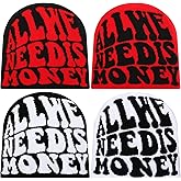 Ramede 4 Pcs Y2k Beanie - Double Sided Graphic Beanies for Men and Women, Acrylic Knitted Y2k Hats Accessories