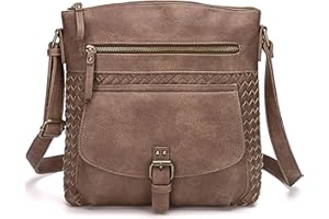 KouLi Buir Crossbody Purses for Women - PU Leather Shoulder Handbags Sling Bag Crossboby Bags Medium Multi Pockets