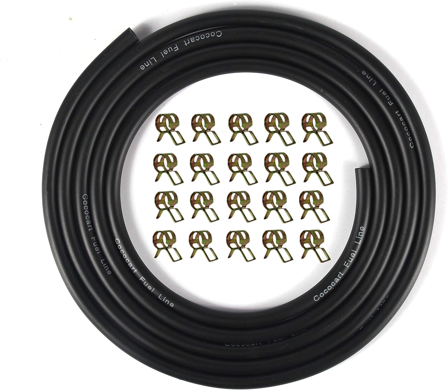 Cococart 3/16 Inch ID Gas Fuel Line Tubing Hose Clamps for Kawasaki