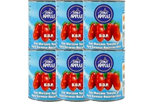 Song' E Napule San Marzano DOP Authentic Whole Peeled Plum Tomatoes, 28 Ounce (Pack of 6)