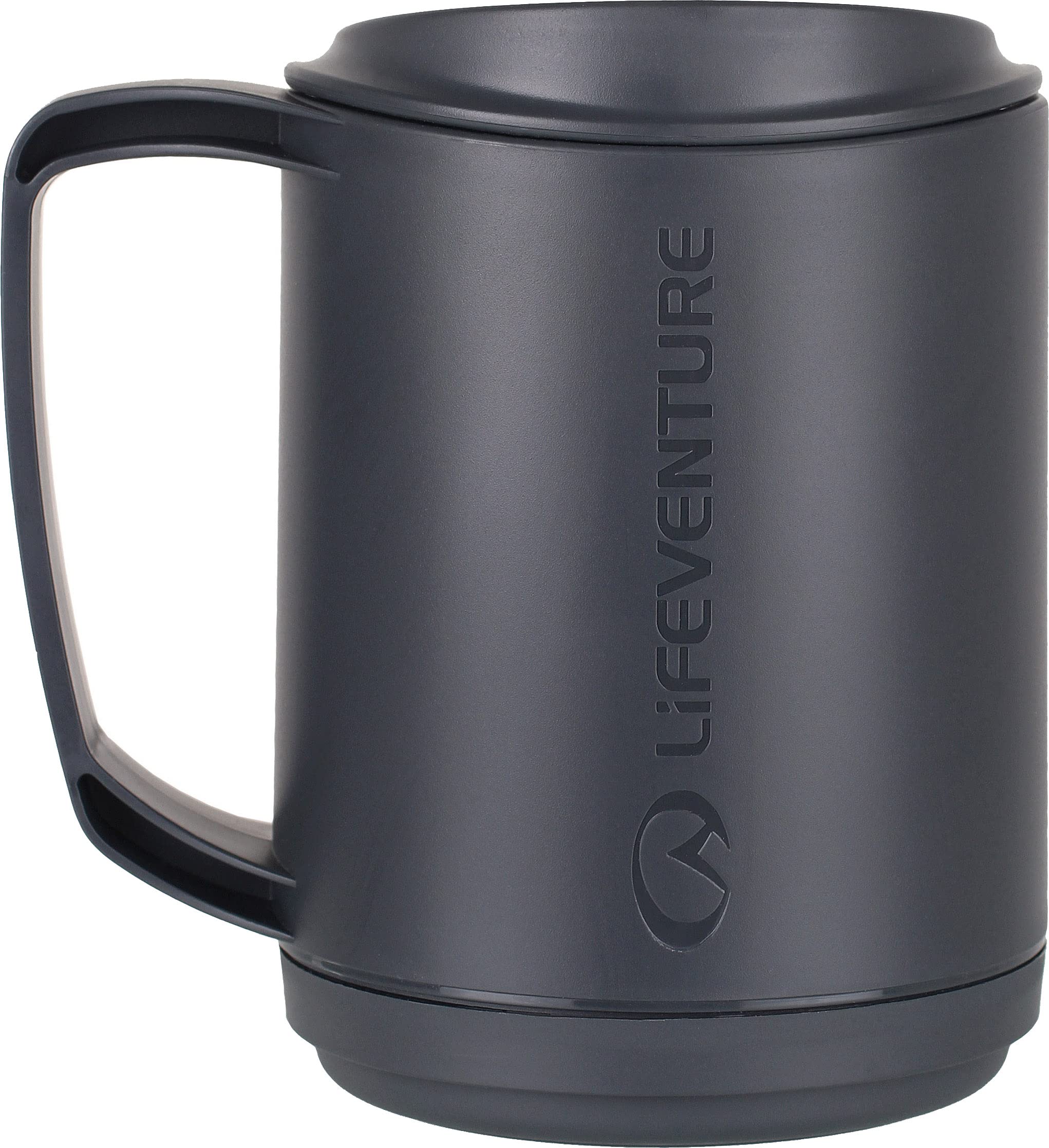 Lifeventure Ellipse Reusable Insulated Double Wall Mug for Camping, Travel & Outdoor - Graphite