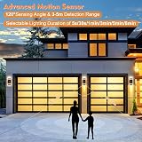 CELAVY Motion Sensor Outdoor Light IP65 GU10 Black Wall Lamp view 3