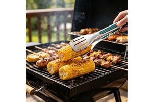 Stainless Steel Kitchen Cooking Tongs with Silicone Grip, 7 Inch Food Tongs with 3-Slot Hollow Design, Metal Cooking Tongs for BBQ, Grilling, Frying, Serving, Salad, Buffet