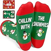 Zmart Christmas Socks Gift - Elf Gnome Snowman Socks for Teens, Christmas Stocking Stuffers