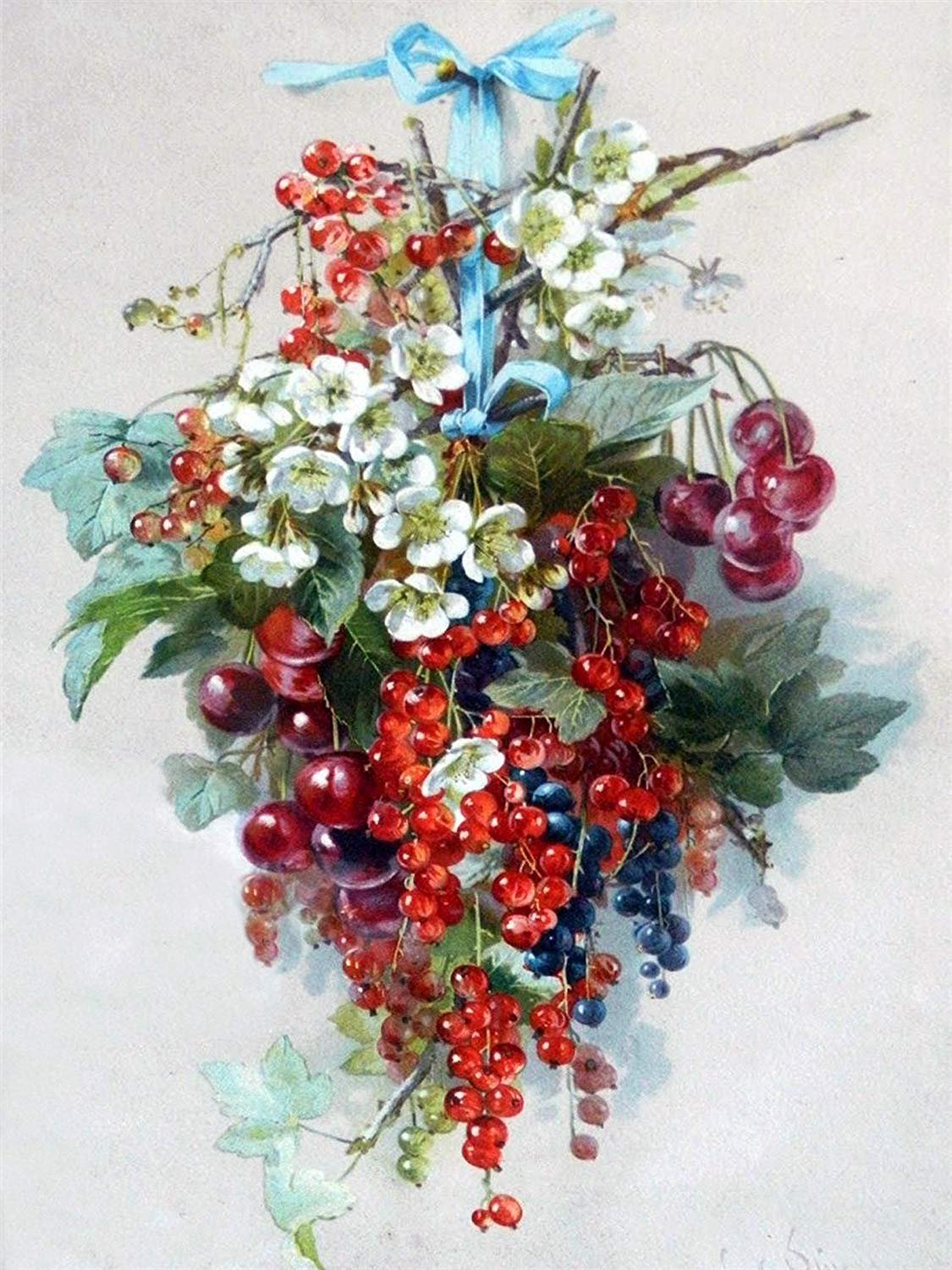 Still Life with Berries by C. Sivers Tile Mural Kitchen Wall Backsplash Ceramic