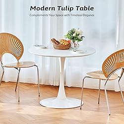 VONLUCE Round Dining Table, 36 Inch Tulip Table
