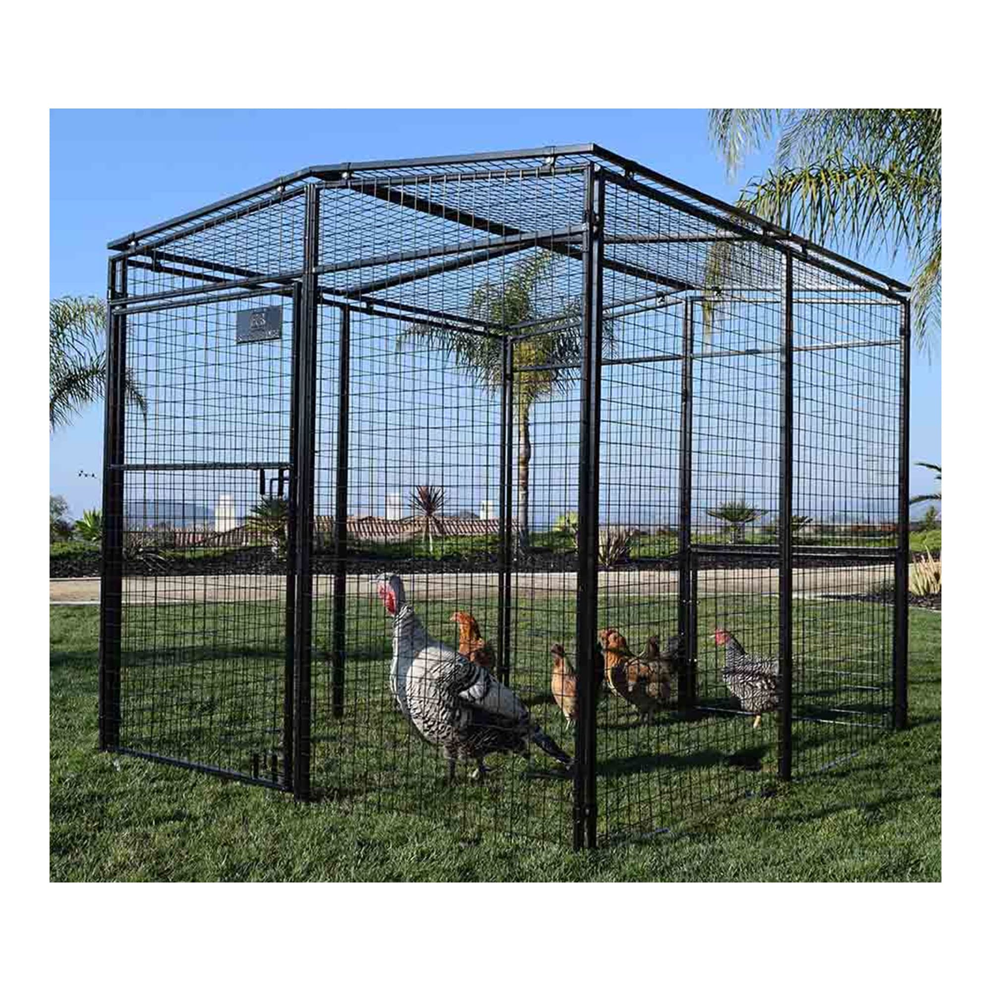 Photo 1 of ***FACTORY SEALED | TRUCK/TRAILER PICKUP ONLY*** Rugged Ranch Products 6.3 Foot Welded Wire Universal Walk In Coop Style Pen with Double Latch Entry and Removable Knock Out Panel for Small Animals