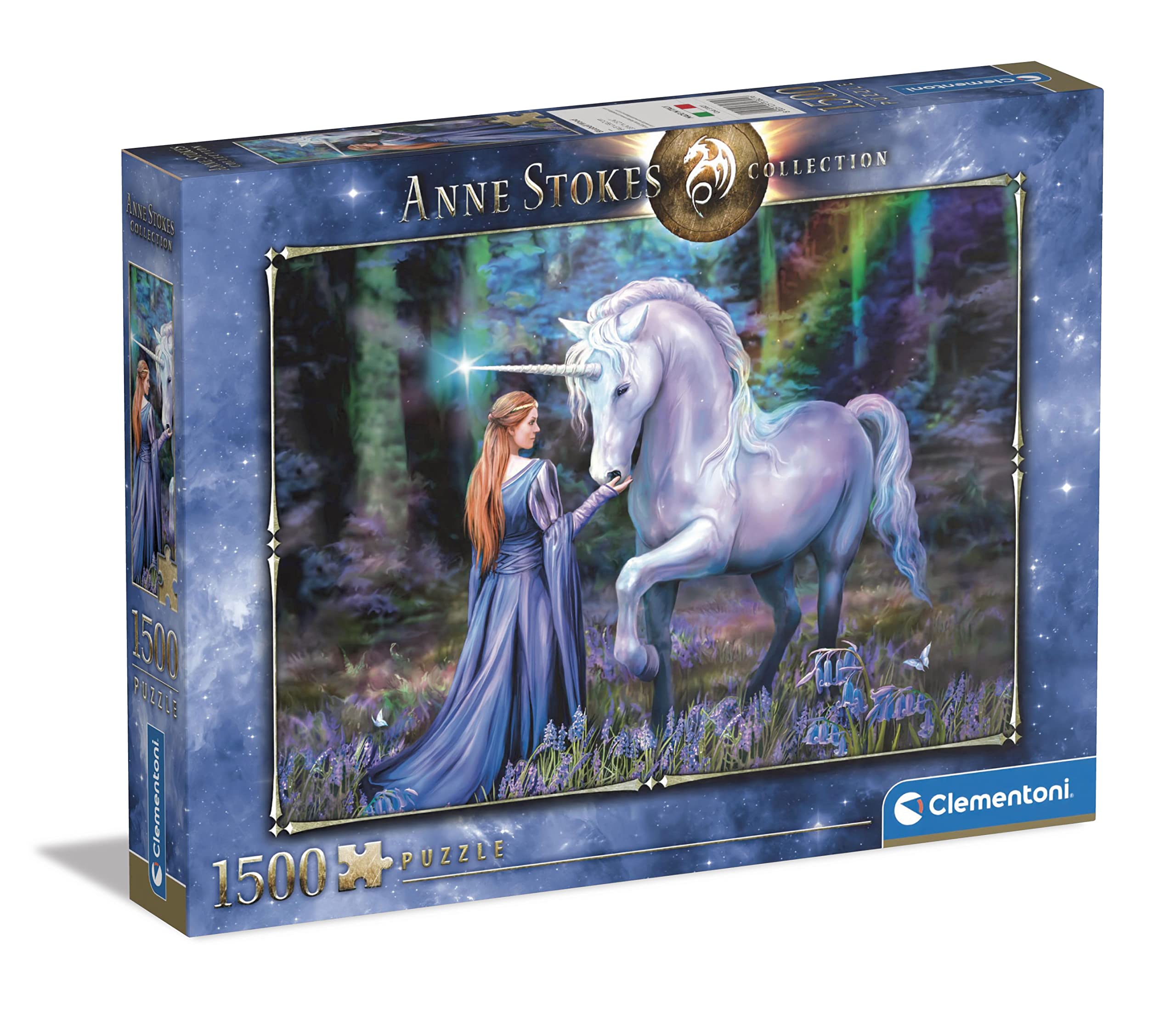 Clementoni - 31821 - Anne Stokes Collection - Bluebell Wood - Jigsaw Puzzle 1500 Pieces, Made In Italy, Jigsaw Puzzle For Adults