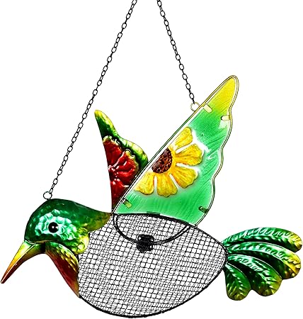 Amazon Com Exhart Metal Hummingbird Hanging Bird Feeder W Metal