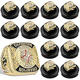 Landical 12 Pcs Baseball Championship Ring Baseball