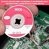 Himwein 4Pcs Solder Wire Wick No Clean Low Residue 2.5mm 1.5M Desoldering view 5
