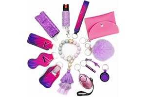 BATUMEYE Gift Set for Woman with Pom Pom Ball,Lip Balm Lanyard,Card Holder, Whistle,Travel Bottle Holder,BottleOpen