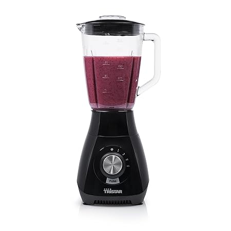 Tristar Standmixer (430 Watt) mit 1,5 Liter Fassungsvermögen für Smoothies, Shakes und Zerkleinern von Eis - mit Edelstahlkli