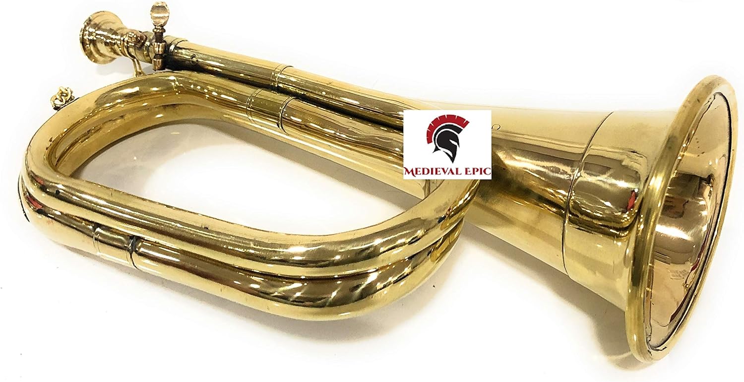 Brass Blowing Bugle Attack War Command Signal Horn US Military Cavalry ...