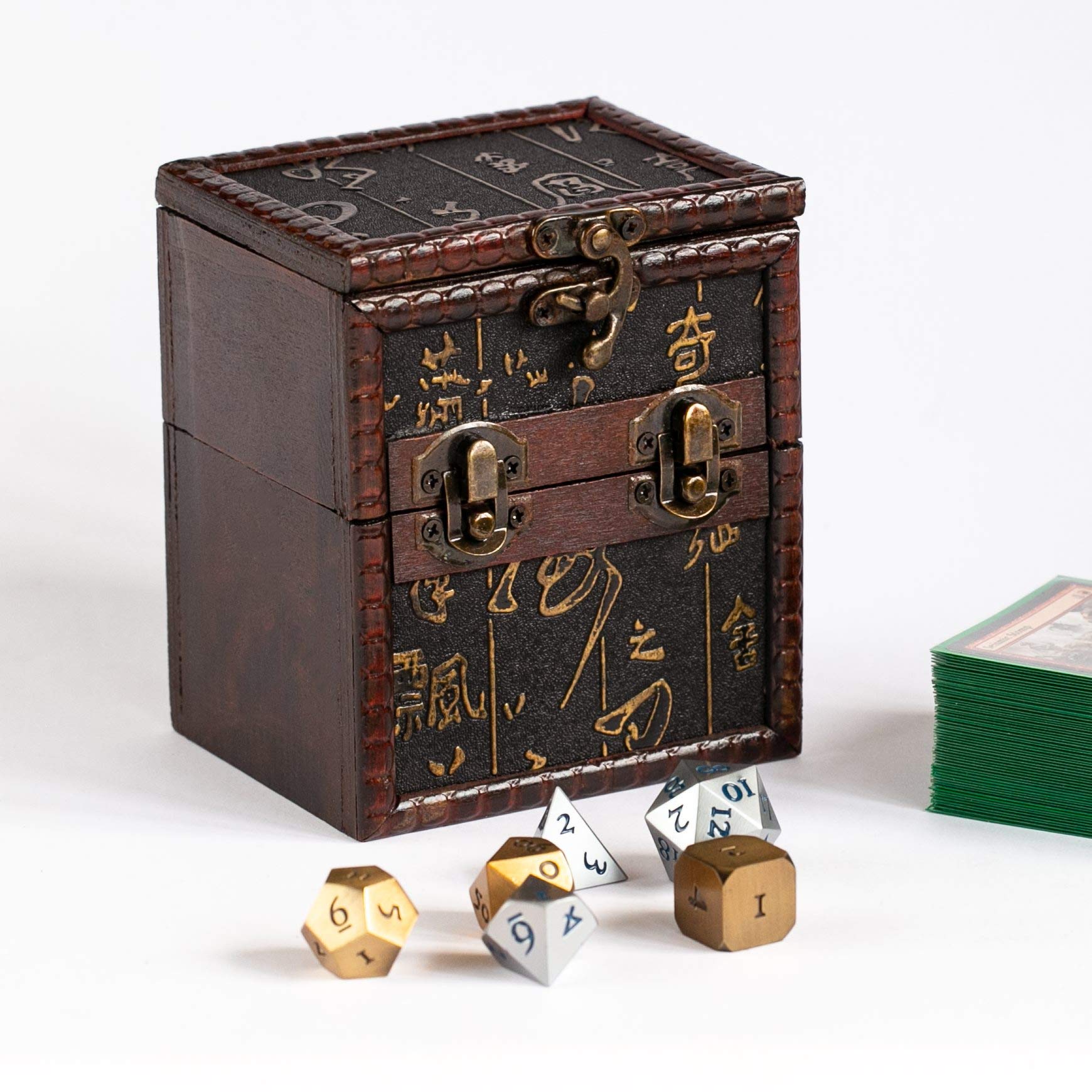 KakapopoTCG M01D Wooden Deck & Counter Box for Deck Protector storage Trading Cards TCG Ultra Pro Sleeve MTG Magic YGO Yugioh EDH Commander Arkham Horror FaB Flesh and Blood PTCG