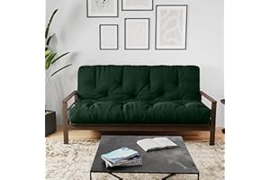 Royal Sleep Products by The Futon Factory 6 inch Foam Futon Mattress - Solid Hunter Green Cover - Full Size - CertiPUR Certified Foams - Made in USA - (Frame not Included)
