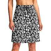 SANTINY Women's 20'' Knee Length Skorts Skirts 6 Pockets High Waisted Drawstring Long Athletic Tennis Golf Skirt Women