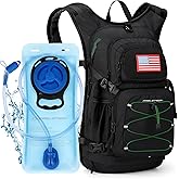Maelstrom Hydration Hiking Backpack with 2L/3L Water Bladder, High Flow Bite Valve Water Backpack Men Women Lightweight Insul
