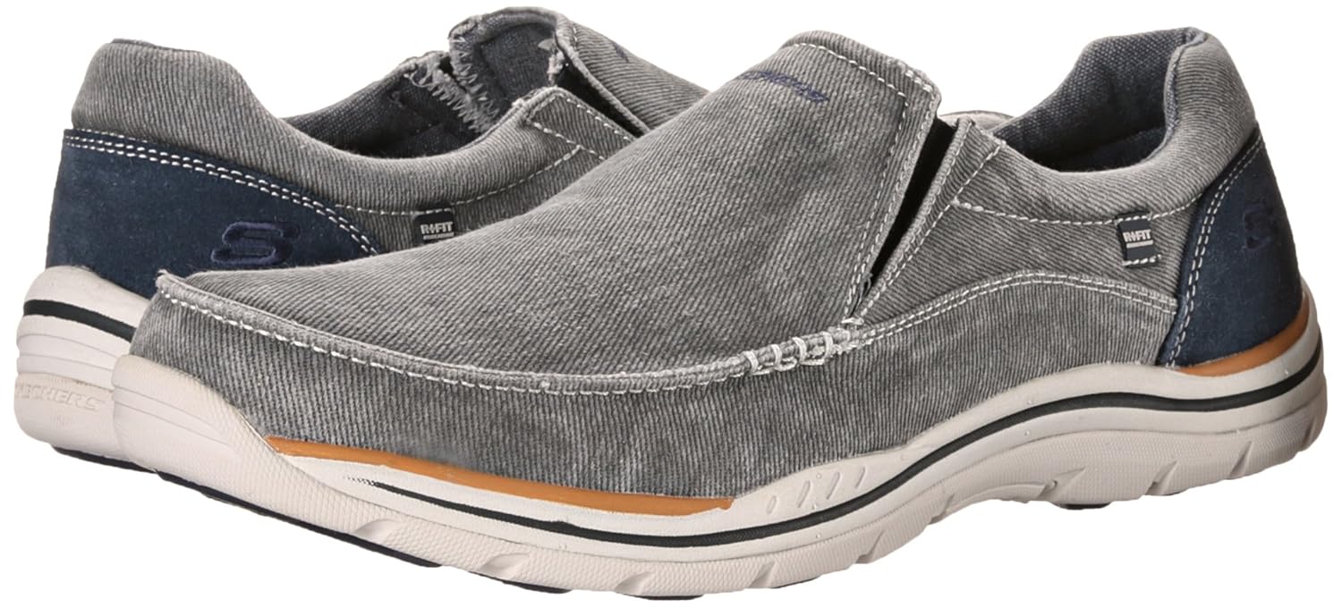 Skechers Expected Avillo RelaxedFit Men's Canvas SlipOn Loafer Shoes