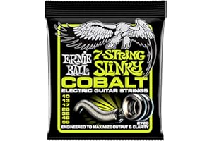 Ernie Ball 2728 7-String Cobalt Electric Guitar, Regular Slinky (10-56)