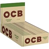 OCB - Unbleached Organic 1 1/4" Rolling Papers Display Case - 24 Booklets with 50 Leaves per Booklet