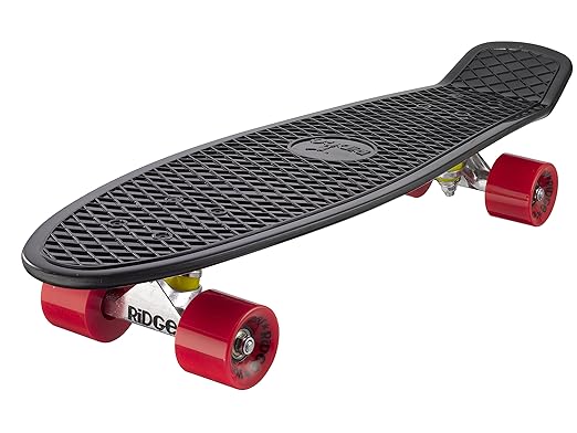 title=Ridge 27" Big Brother Retro Cruiser Skateboard, Nero/Rosso