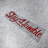 Car Stickers for Stay Humble Auto Front Rear Windshield Window Decal Vans Truck Window Tail Decoration (500x125mm, Red)
