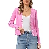 Allegra K Women's Lightweight Cardigan Open Front Casual Long Sleeve Button Down Knit Summer Fall Cardigans 2025