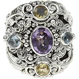 NOVICA Orecchini Pendenti In Argento 925 Con Turchese E Ametista - 'Risplende In Viola' - Commercio Equo E Solidale - 3