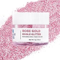 Sweets Indeed, Pink Edible Glitter, Perfect for Drinks, Cocktails, Beverages & Cake Decorating, Dessert Cake Topper, Gift, 4 