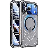 Haireca for iPhone 17 Pro Waterproof Case Magnetic, Built in Camera Control [Screen Protector] [Lanyard], Fit for Magsafe Heavy Duty Military Rugged Full Body IP68 Phone Case, 6.3" Frosted Black