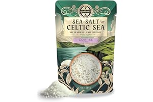 Coarse Grey Celtic Sea Salt, 1lb of Unrefined Organic Celtic Salt, Rich in Vitamins and Over 80 Trace Minerals, No Additives 