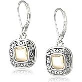 Napier Pattern Balance Two Tone Leverback Drop Earrings