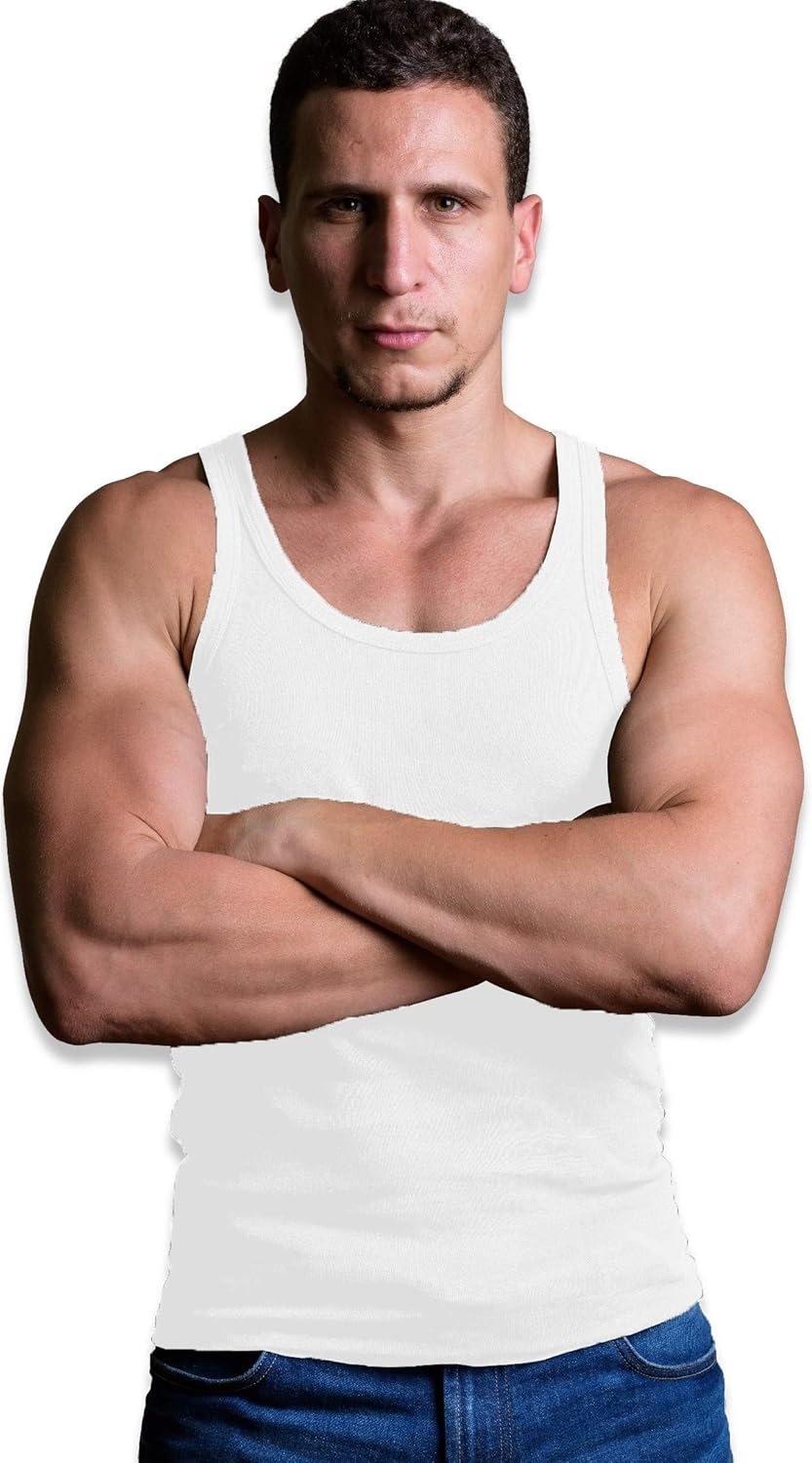 Andrew Scott Men's 10-Pack Color A Shirt Tank Top Undershirts at  Men’s Clothing store