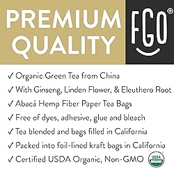 FGO Organic Honey Ginseng Green Tea, Eco-Conscious