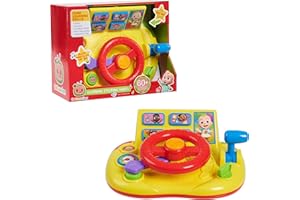 CoComelon Learning Steering Wheel with Lights and Sounds, Learning & Education, Batteries Included, Medium, Kids Toys for Ages 3 Up by Just Play
