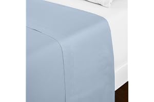 Mellanni California King Size Flat Sheet - Iconic Collection Bedding Sheets - Hotel Luxury, Extra Soft, Cooling Sheet - Wrinkle, Fade, Stain Resistant - 1 Flat Sheet Only (Cal King, Blue Hydrangea)