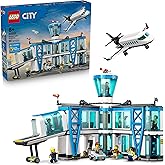 LEGO City Airport with Airplane Building Toy - Building Toy for Kids - Pretend Play Travel Set for Boys & Girls, Ages 8+ - In