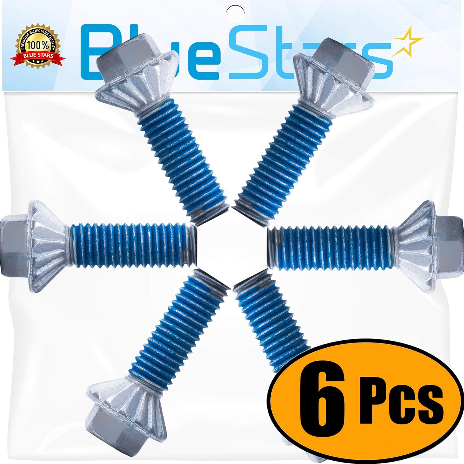 Ultra Durable DC60-40137A Washer Spider Hex Bolt DIRECT Replacement For OEM part by Blue Stars - Exact Fit for Samsung Kenmore Washers - Replaces AP4203183 206860 PS4205366 - PACK OF 6