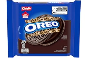 OREO Dark Chocolate Sandwich Cookies, 261 g, Baked in Canada