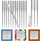 30PCS Size 90/14 100/16 110/18 Universal Sewing Machine Needles | Heavy Duty Sewing Machine Needle for Thick Fabric Including Canvas Leather Embroidery Jeans