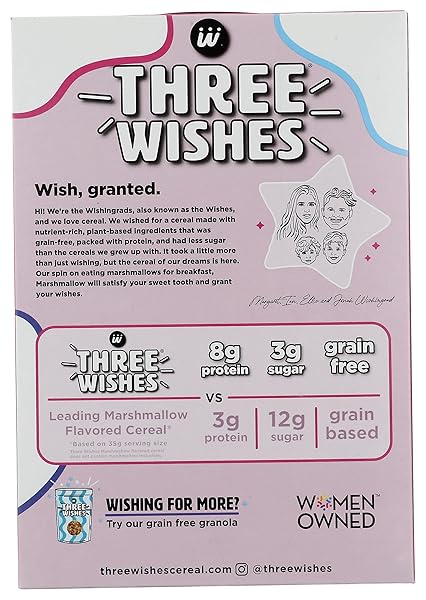THREE WISHES CEREAL MARSHMALLOW GF 8.6 OZ