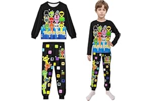 MARCOBEY Boys Girls Tshirts and Pants 2Pcs Sets Kids Music Game Tee Pants Sets for 5-12Y Adventure Casual Child Clothes