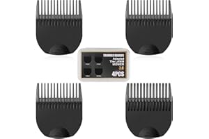 WUSUKER 4 Professional Hair Trimmer Guards Cutting Guides Fits for Manscaped The Lawn Mower 3.0, Replacement Trimmer Guards Cutting Lengths from 1/8"-1/2" Inch Fit The Lawn Mower 3.0 Trimmer with Organizer