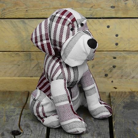 Carousel Home Tartan Fabric Dog Doorstop Red Check Dog Door Stop Amazon Co Uk Kitchen Home