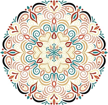 Amazon 可愛い可愛い可愛い芸術的な花柄パステル曼荼羅デザインアニメビニールステッカー 8 Wide ステッカー デカール 車 バイク