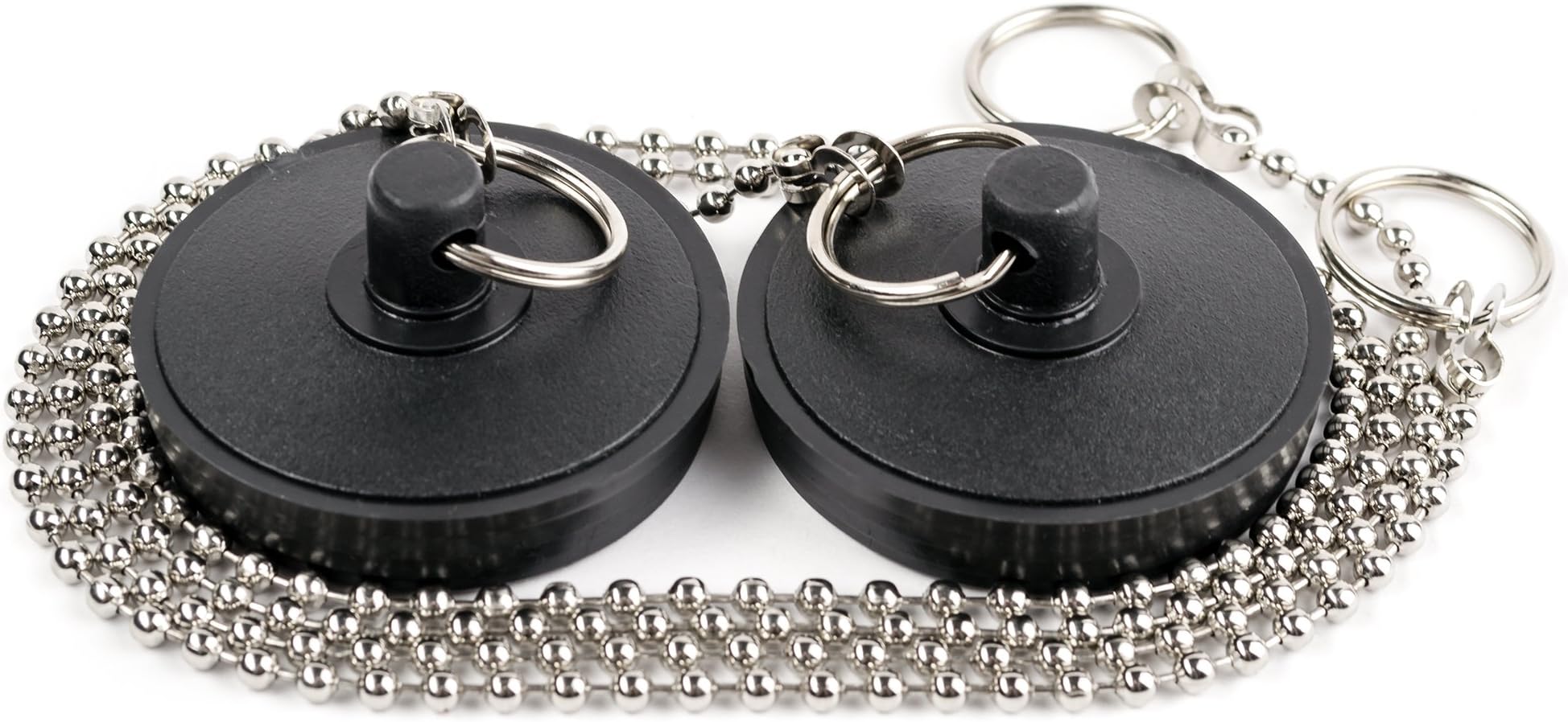 LinesOne Rubber Tub Stopper 1.75" with Chain 1-3/4 inches Pack of 2 Plugs