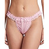 Satini Women's Sheer Frilly Lace Sissy Tanga Knickers Briefs Panties